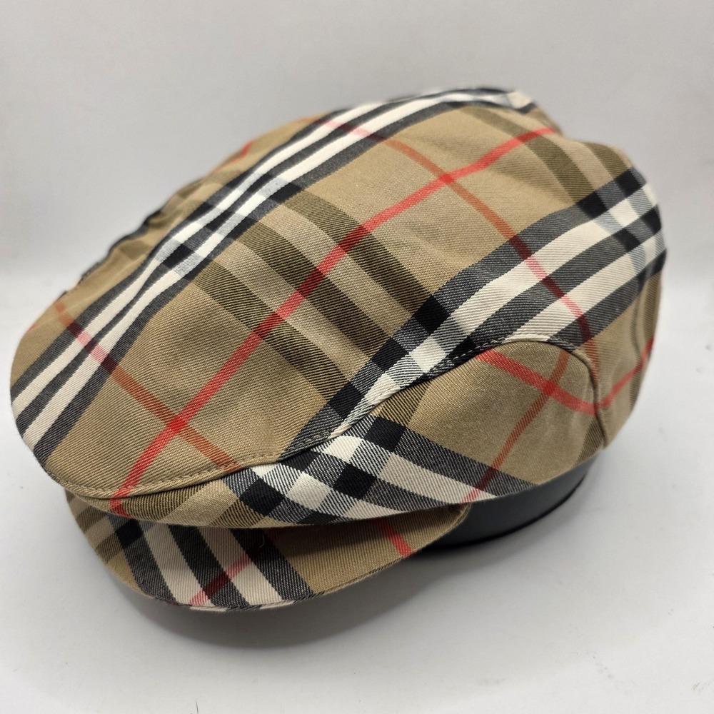 Vintage Burberrys Hat Cap Fitted Mens Small Cabbie Nova Check Flat Cap England